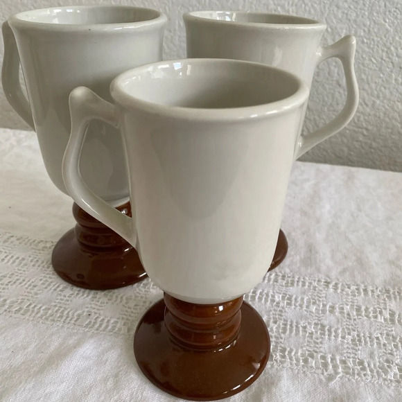 Vintage 1970's 3 Ceramic Irish Coffee Mugs Made in the USA by HALL 1273 - Picture 4 of 13